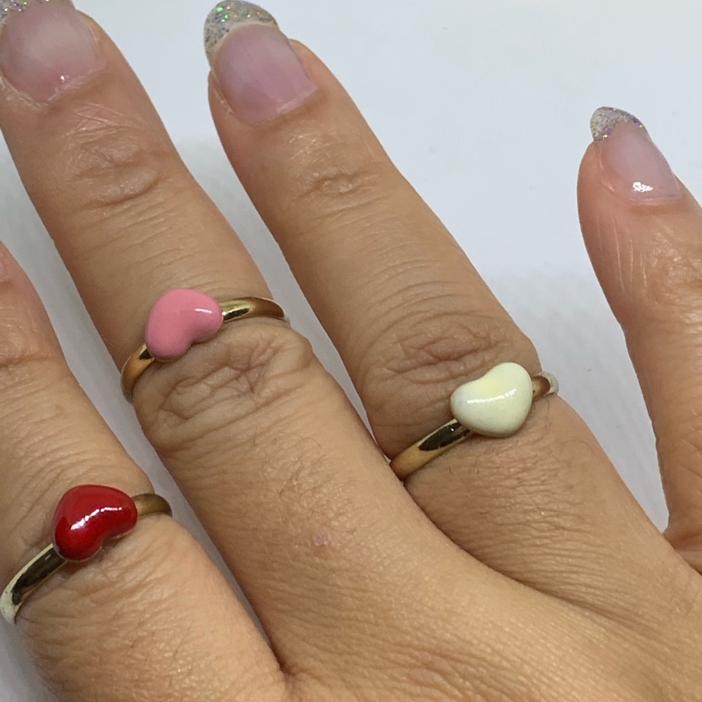Stackable Ceramic Heart Fashion Rings -[JW-115] - Picture 7 of 7